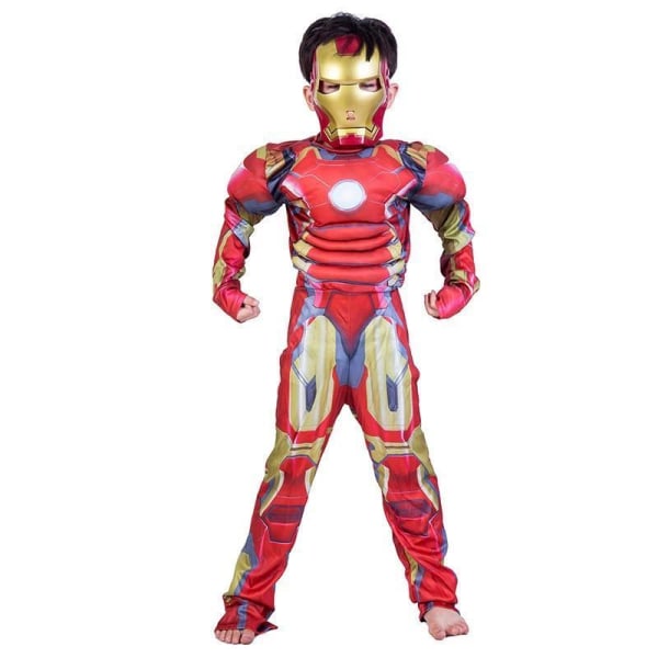 Iron man Maskeraddräkt Halloween Röd 140