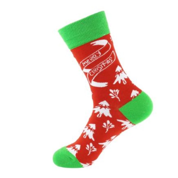 Julstrumpor Trendiga Färgglada sockar 5 olika motiv Pepparkaka MultiColor one size