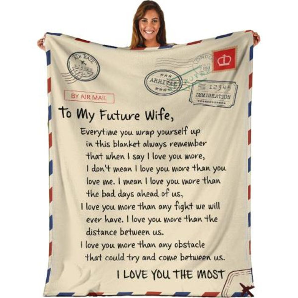 Plush Filt Pläd To My Future Wife Multicolor one size