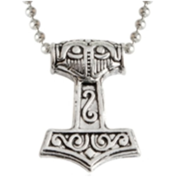 Thor Hammer Mjolnir Norse Nordic Halsband Silver grey one size