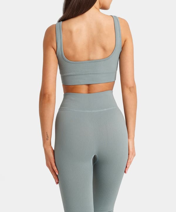 YogatightsTräningstights Ribbade Tights Green M