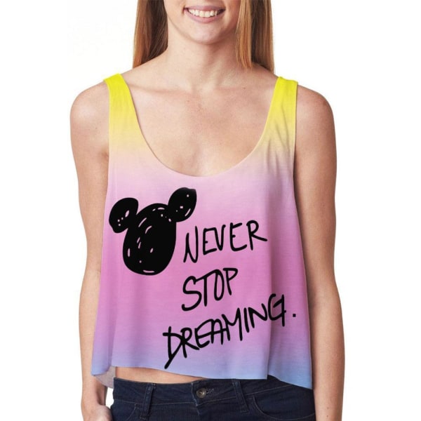 Crop topp Never Stop Dreaming MultiColor M