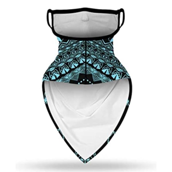 Ansigtstørklæde Bandana Baklava Multifunktionstørklæde Kan vaskes Blue one size