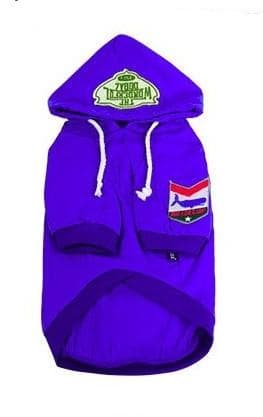 Huvtröja med tryck Hundtröja Blue XL