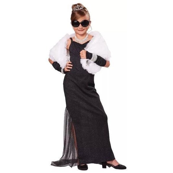 Hollywood Diva Maskeraddtäkt Barn Small Svart