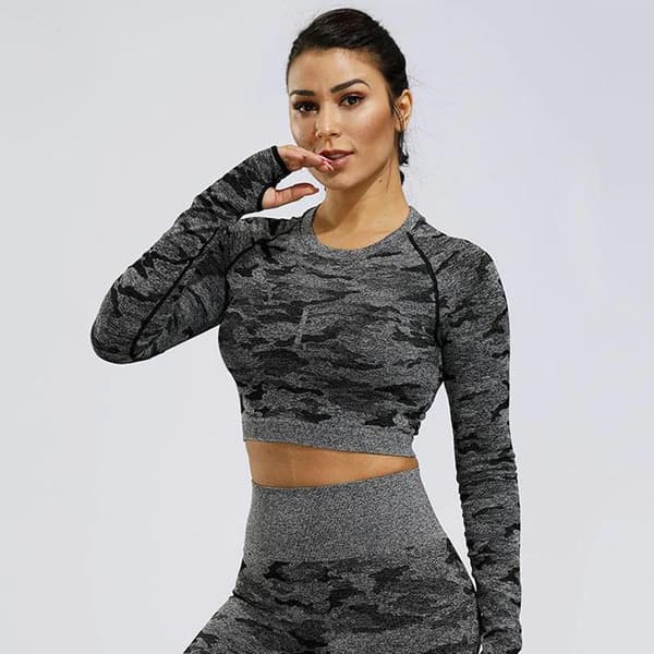 Camo Crook Top Grey L