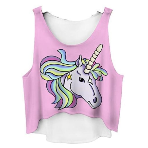 Unicorn Crop Top MultiColor XL