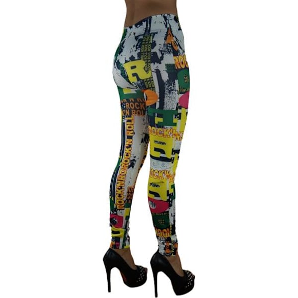 Leggings med tryck Rock'n Roll Tights multifärg one size