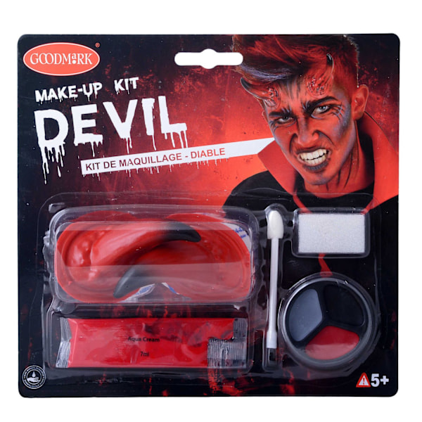 Sminkset Make-up kit Devil Maskerad Halloween Multicolor one size