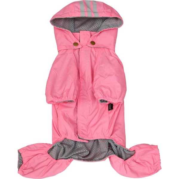 Pink Dog Rain -haalari, jossa heijastimet ja vuori sekä irrotettava huppu  Pink L 7bf2 | Vaaleanpunainen | Eläimet ja eläinkuviot | Fyndiq