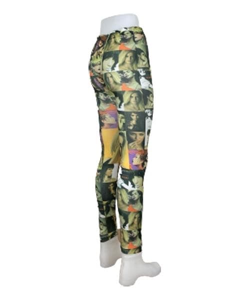 Färgglada Mönstrade Leggings med Kändisar multifärg one size