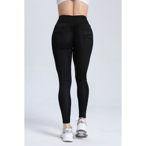 Svarta Leggings med Fickor Black XL