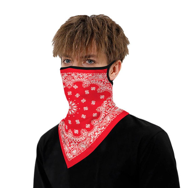 Ansiktsscarf Bandana Baklava Multifunktionsscarfs Tvättbar Red one size