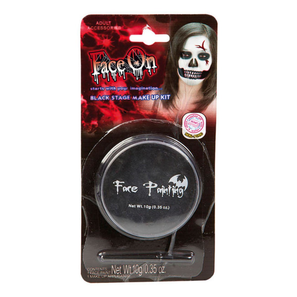 FaceOn Face Paint Black Halloween Masquerade Makeup Black one size