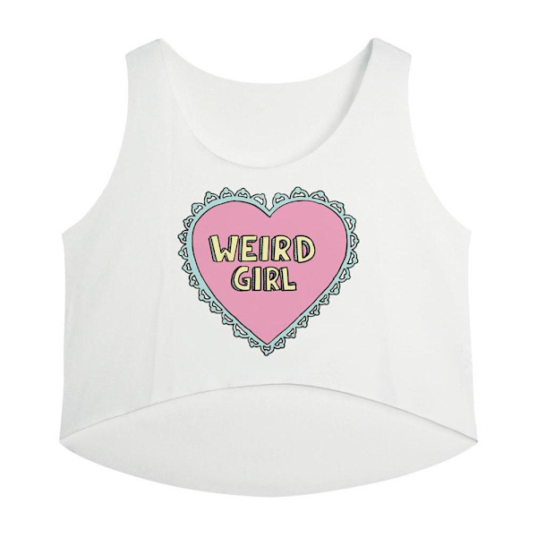 Weird Girl Crop Top White M