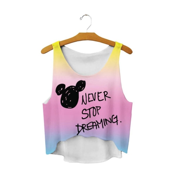 Crop topp Never Stop Dreaming MultiColor M