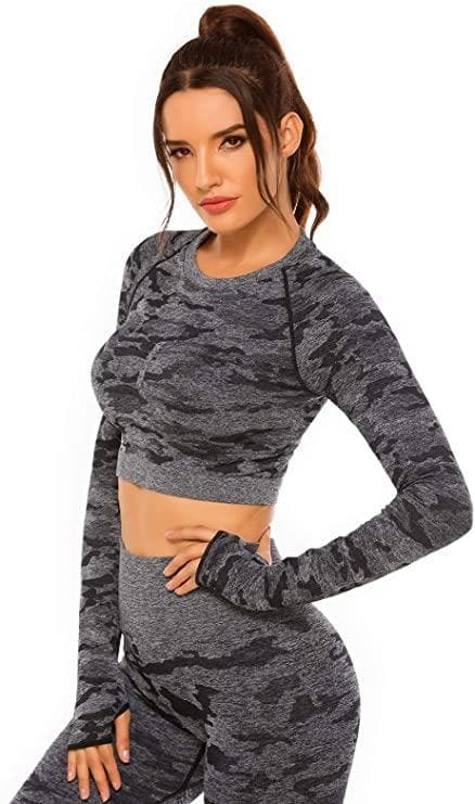 Camo Crook Top Grey L