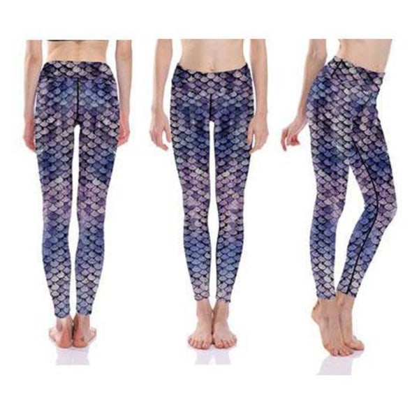 Lilla havfrue yoga leggings Purple XXXL