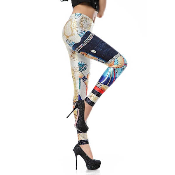 Mönstrade Leggings i fina färger Small Multicolor S