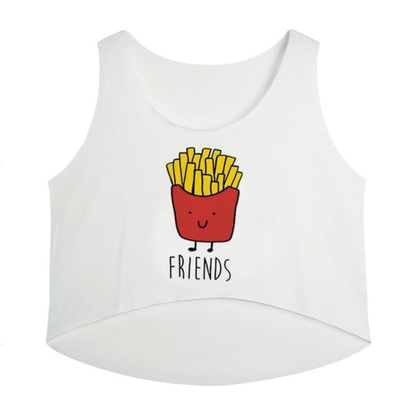 Friends Crop Topp White S