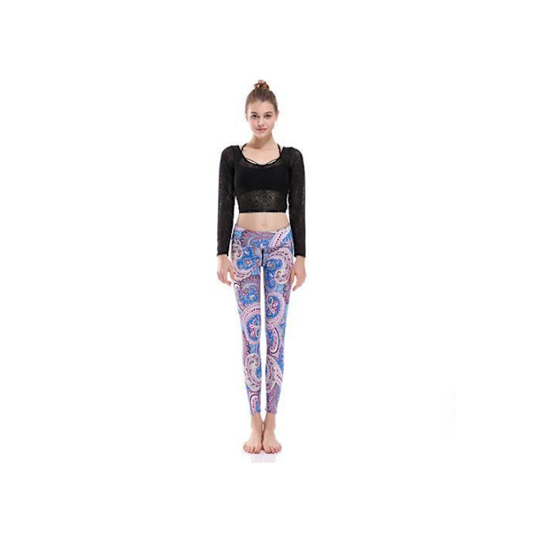 Pastel Paisley Yoga Leggings MultiColor M