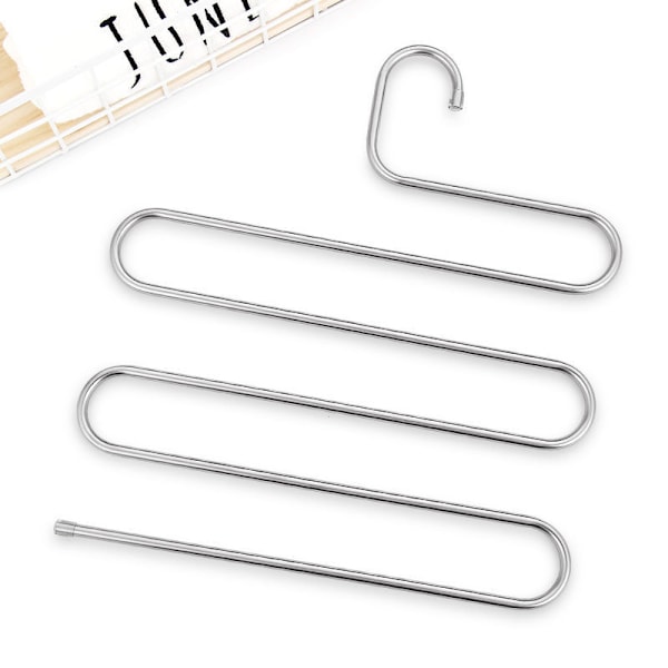 Magic Pants Hanger Pladsbesparende - 2-pak til skab Multi-lag Multifunktionel Brug Bukser Organizer Sjal Slack (2-pak med 10