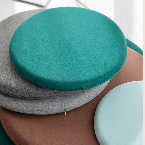 Rund Memory Foam-pute Komfortabel Pustende Polstret Trekk Vaskbar Matte For Hjem Soverom Stue Mørk Grå