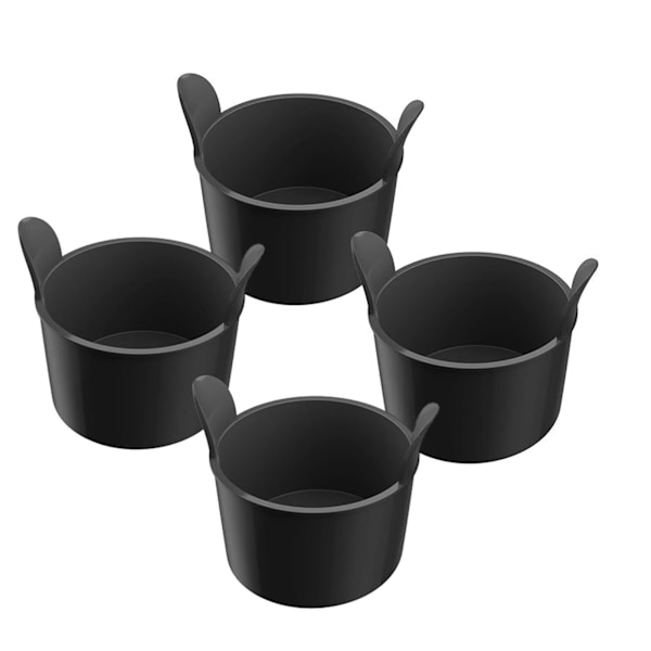 2/4/6 kpl silikoni Air Fryer Munankeittomuotit Monikäyttöinen Airfryer-uunivuoka kaikkiin Air Fryer -laitteisiin, musta