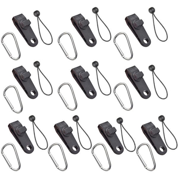 10 stk Tarp Clips, Tarp Clips, Teltklemme, Bungee Spændebånd, Tarp Spænding Perfekt til presenning, telt, markiser