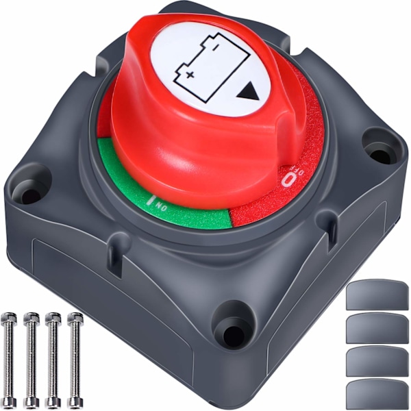 Batteri Hovedafbryder 12V/24V - Batteri Afbryder - Hoved Batteri Isolator Afbryder Bilbatteri Kill Switch Tilbehør til RV Yacht Båd