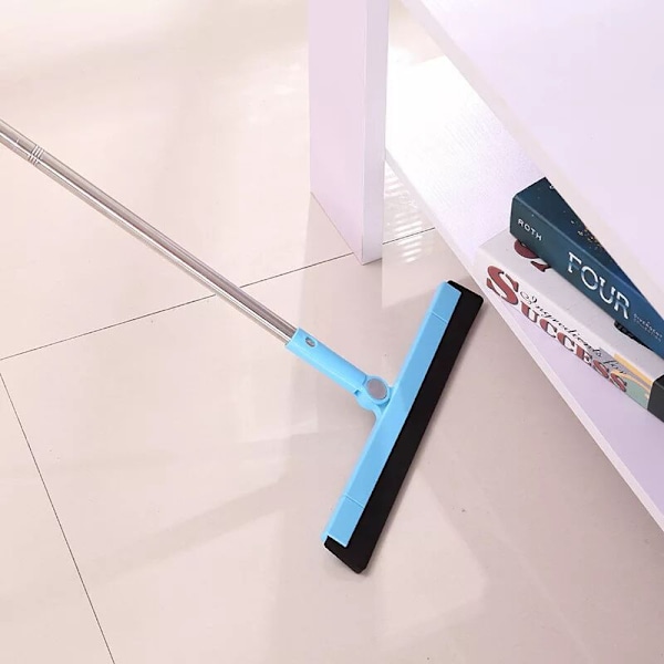 Lattiakumi-squeegee kahvalla, lasipinnan squeegee, sininen