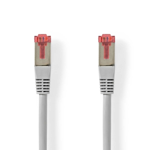 CAT6 Verkkokaapeli | RJ45 uros | RJ45 uros | SF/UTP | 10.0 m | Pyöreä | PVC | Harmaa | Tarra