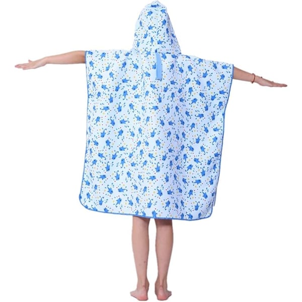 Lasten kylpypyyheponcho, rantapyyhe, mikrokuitu, nopeasti kuivuva hupullinen pyyhe（tyyli 5）