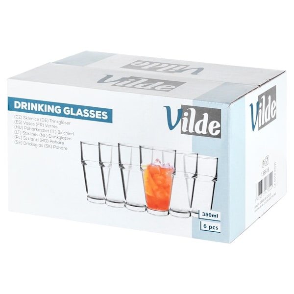 Set med 6 glas 325 ml - Perfekta för alla drycker