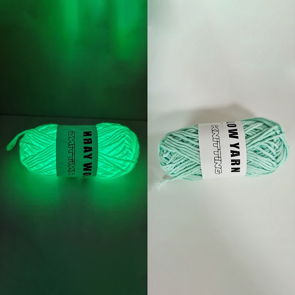 50g/nystan Roligt självlysande garn Handstickning Färgglatt glödande garn DIY-nyckelring Stickningstillbehör