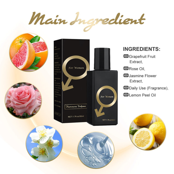 Feromonparfym för kvinnor - Långvarig blomdoft - Flytande doft 50 ml - 2 st