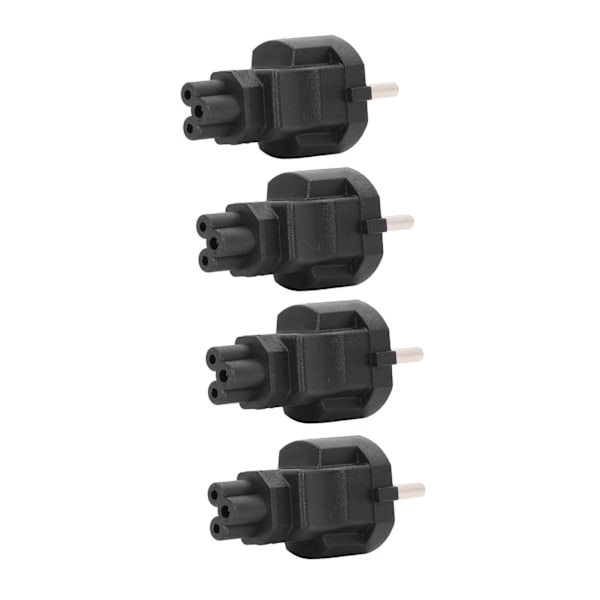 4 stk. EU 2-bens stik til IEC320 C5 strømkabel Professionelt EU 2-bens stik 4,8 mm til C5 strømkabel til bærbar computer EU-stik 100‑250V
