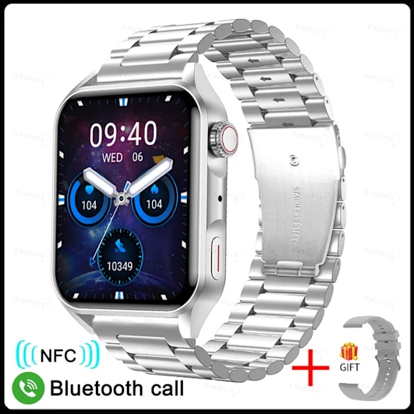 Ny NFC Smartwatch Herr AMOLED HD-skärm Alltid på-display Bluetooth-samtal IP68 Vattentät Smartwatch Dam för Huaw