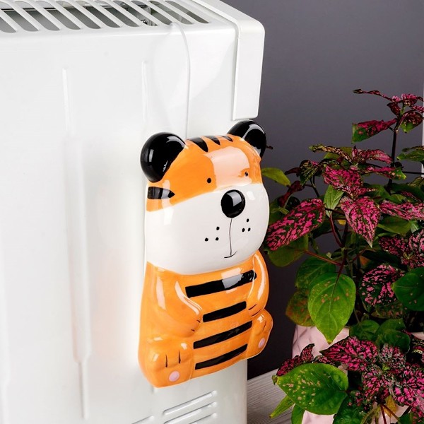 Söt tiger luftfuktare i keramik för barnrum, hängs på element