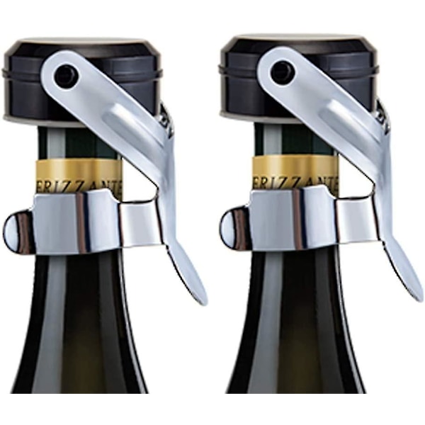 Champagne-prop, 2-pak Rustfrit Stål Champagneflaske Prop Forsegling Til Cava Prosecco Mousserende Vin Prop