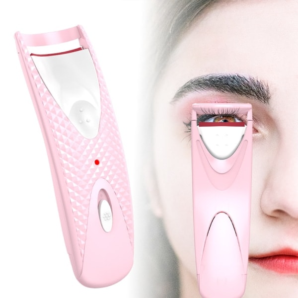 Elektrisk opvarmet øjenvippebukker - Langvarigt øjenvippe makeupværktøj - Pink