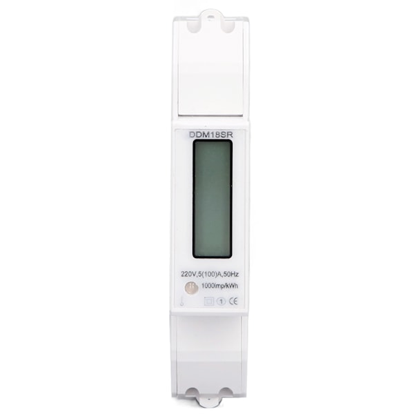 DC220V Elektrisk energimätare LCD-skärm IP51 Vattentät fjärrkontroll RS485 Enfas elförbrukningsövervakning 5‑100A