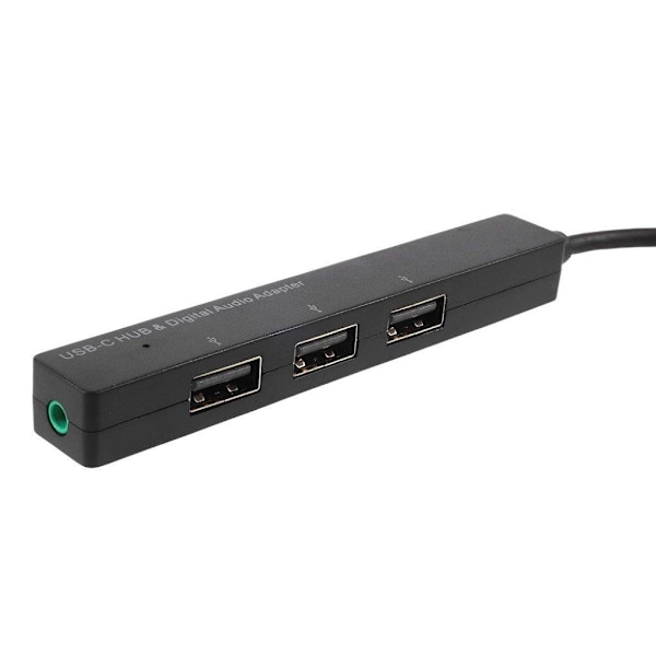 GT-129 Type-C -sovitin HUB 3 USB-C -portilla ja 3,5 mm:n audioportilla