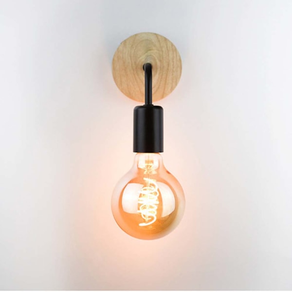 Nordic style wooden wall lamps for home decoration bedside lamp wall lamp retro E27 AC85-265V