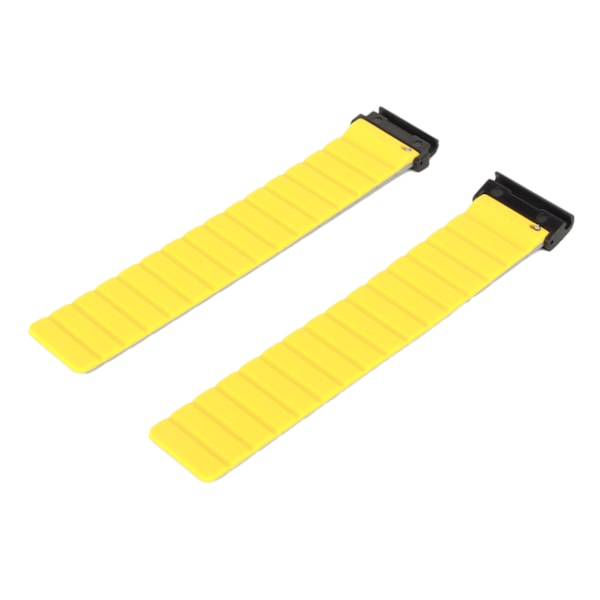 Magneettinen kellon ranneke 26 mm hienkestävä silikoninen kellon ranneke pikakiinnityksellä Vertix 2 harmaa ja keltainen