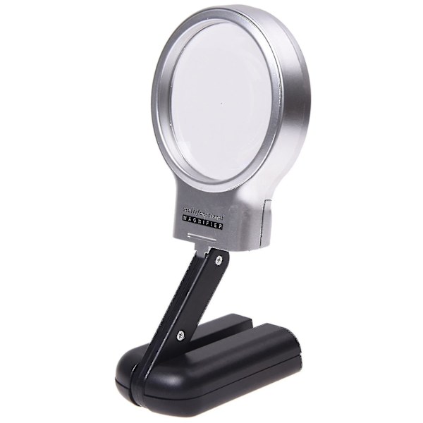 Lupp Mikroskop Fällbart Ställ 3x 60mm LED-ljus Urmakare