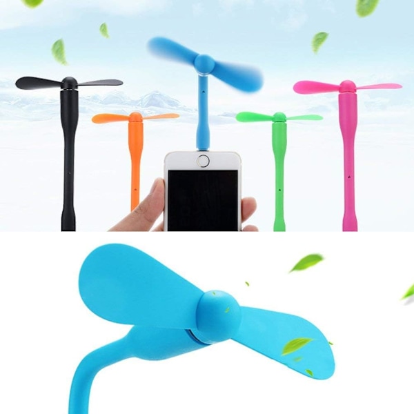 6 kpl Mini USB-tuuletin, Hiljainen ja Joustava, Mini Jäähdytystuuletin, Q,ZQKLA