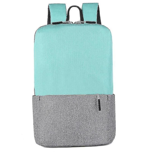 Casual Dam Herr Vattentät Ryggsäck Portabel Rese Skola Laptop Väskor Student Ryggsäck Flerfärgad Dam Dragkedja Ryggsäckar Light grey blue
