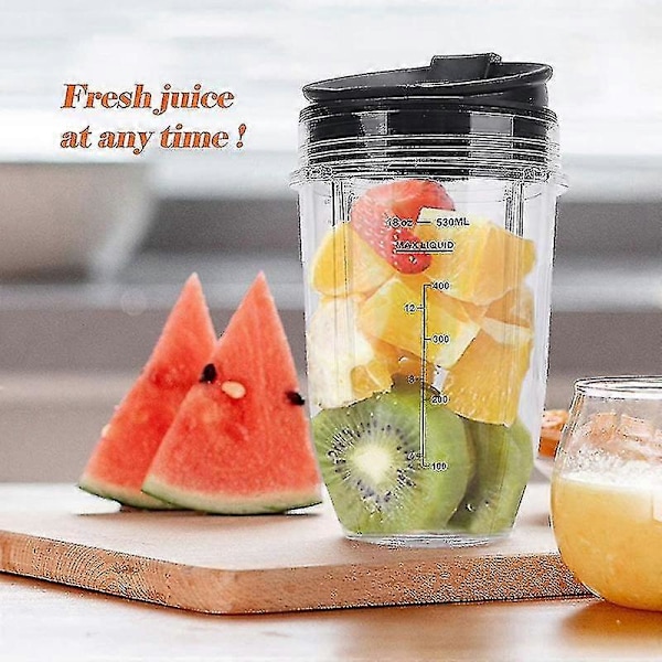 2 stk 18oz Erstatnings Ninja Blender Kopper Med Lokk For Ninja Auto Iq Bl480 Bl642 Bl450 Bl682 Bl480 LGL