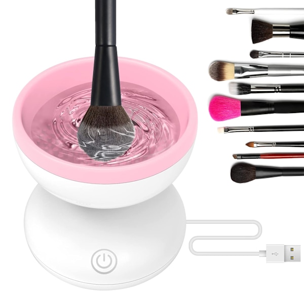 Elektrisk sminkborstrengöringsmaskin, silikonborstrengöringsmaskin Beauty Blender-rengöringsmedel för skönhetssminkborstar